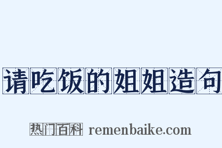 请吃饭的姐姐造句是什么意思的图片